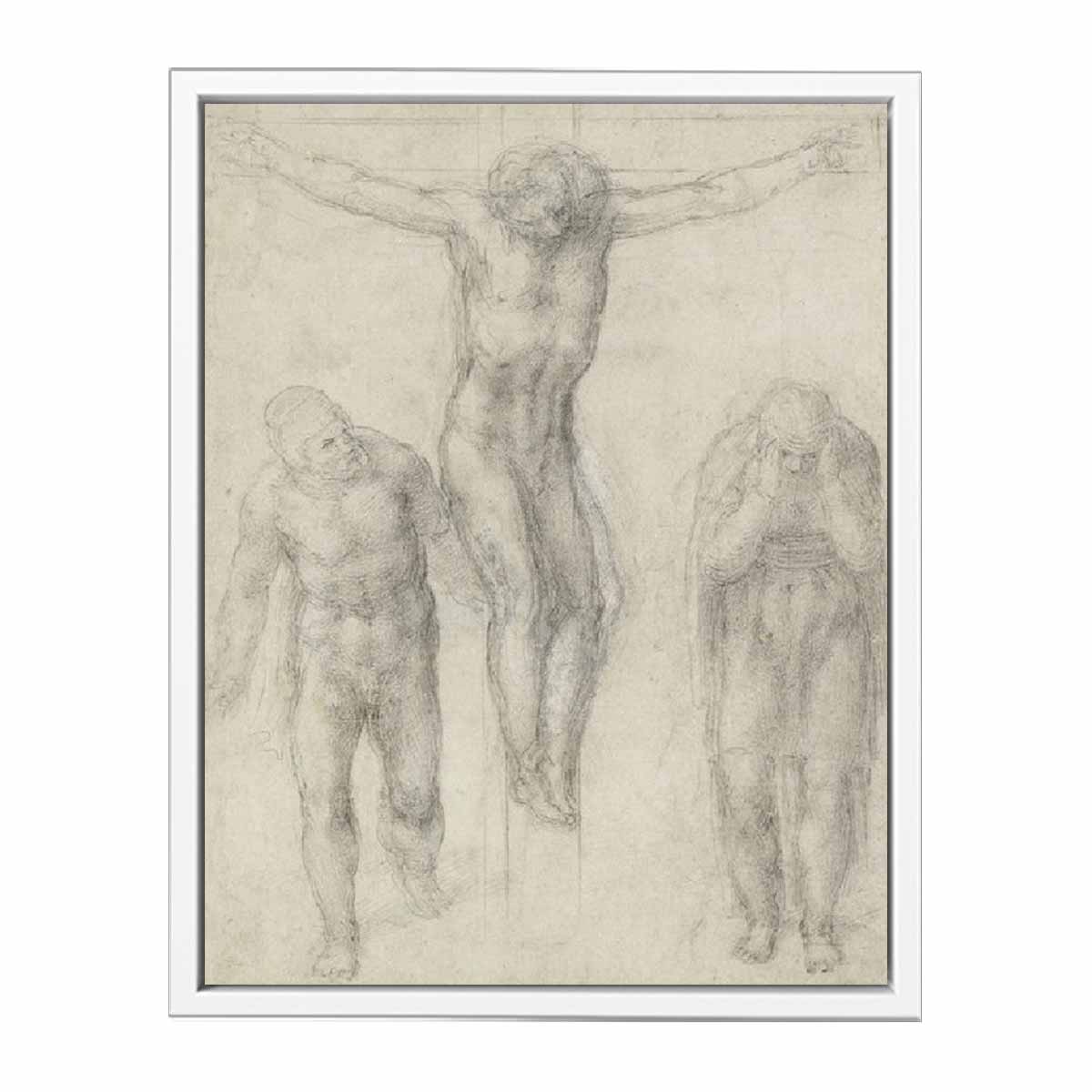 Study For Christ On The Cross With Mourners By Michelangelo Buonarroti