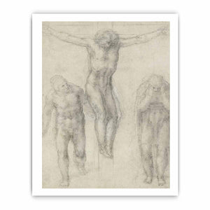 Study For Christ On The Cross With Mourners By Michelangelo Buonarroti