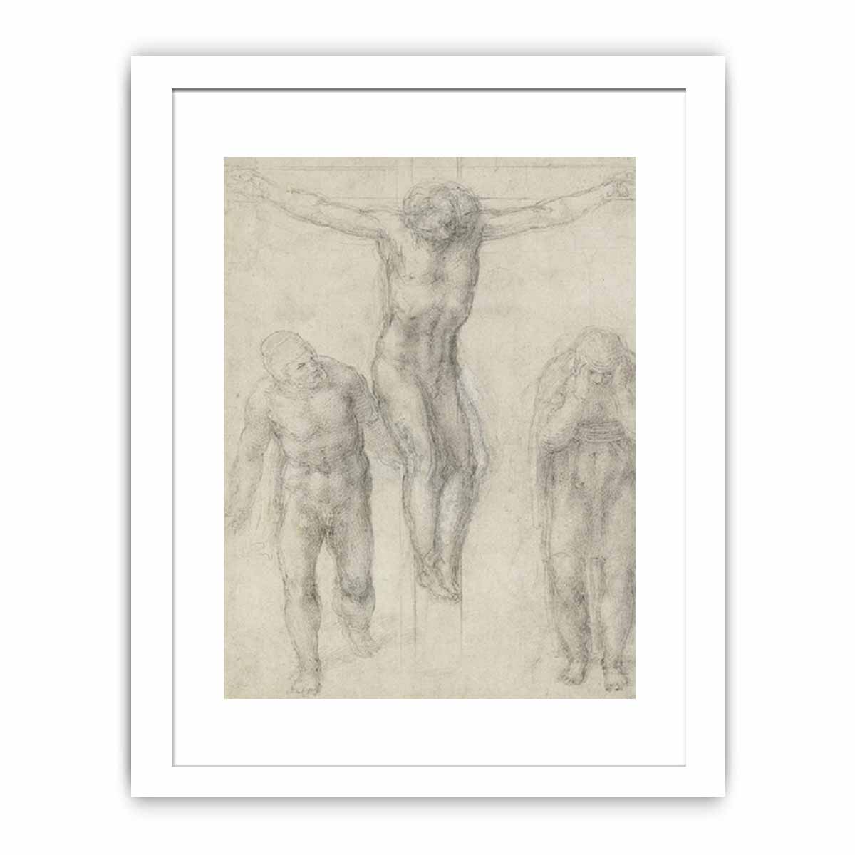 Study For Christ On The Cross With Mourners By Michelangelo Buonarroti