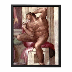 Ignudo above the Libyan Sibyl (restored) By Michelangelo Buonarroti
