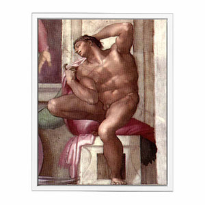 Ignudo above the Libyan Sibyl (restored) By Michelangelo Buonarroti