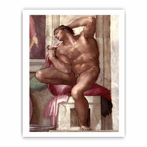 Ignudo above the Libyan Sibyl (restored) By Michelangelo Buonarroti
