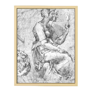 Study of a Seated Woman By Michelangelo Buonarroti
