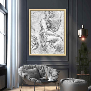 Study of a Seated Woman By Michelangelo Buonarroti