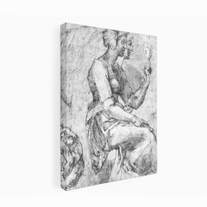 Study of a Seated Woman By Michelangelo Buonarroti