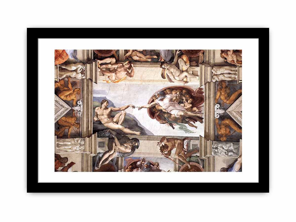 The ceiling (detail):The Creation of Adam By Michelangelo Buonarroti