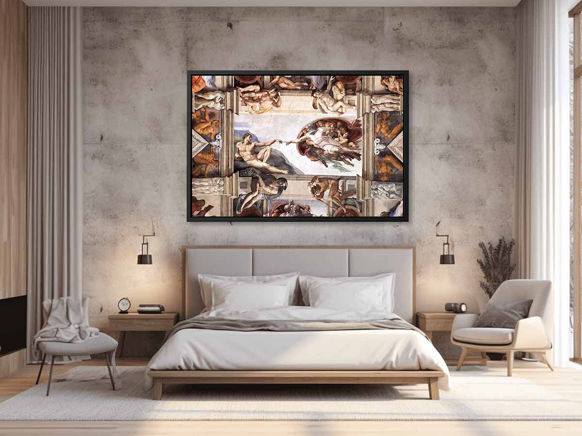 The ceiling (detail):The Creation of Adam By Michelangelo Buonarroti