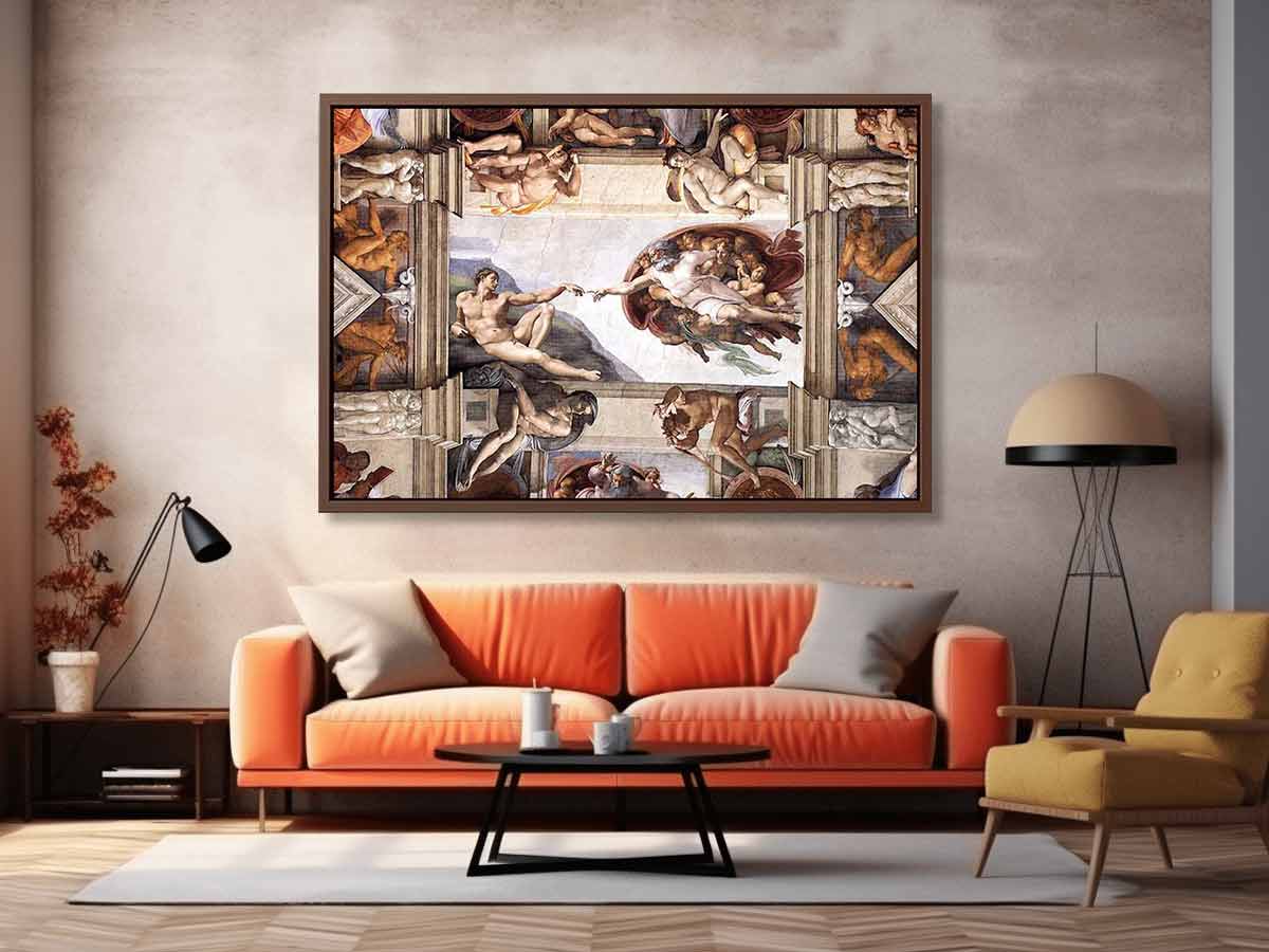 The ceiling (detail):The Creation of Adam By Michelangelo Buonarroti