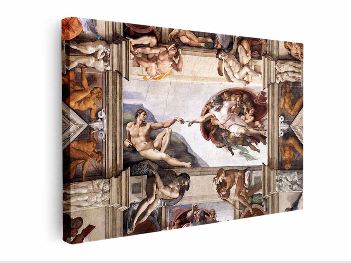 The ceiling (detail):The Creation of Adam By Michelangelo Buonarroti