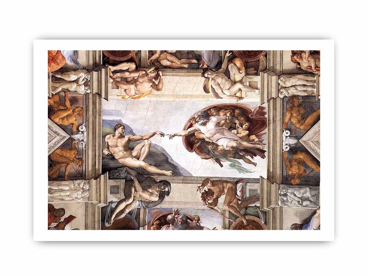 The ceiling (detail):The Creation of Adam By Michelangelo Buonarroti