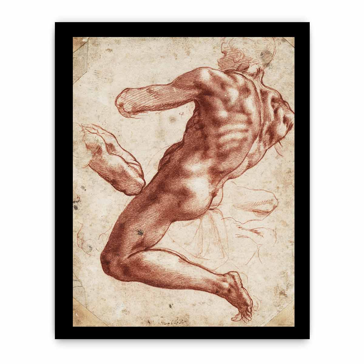 Study for an ignudo By Michelangelo Buonarroti