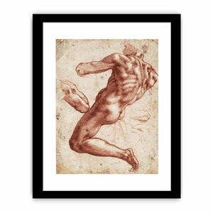 Study for an ignudo By Michelangelo Buonarroti