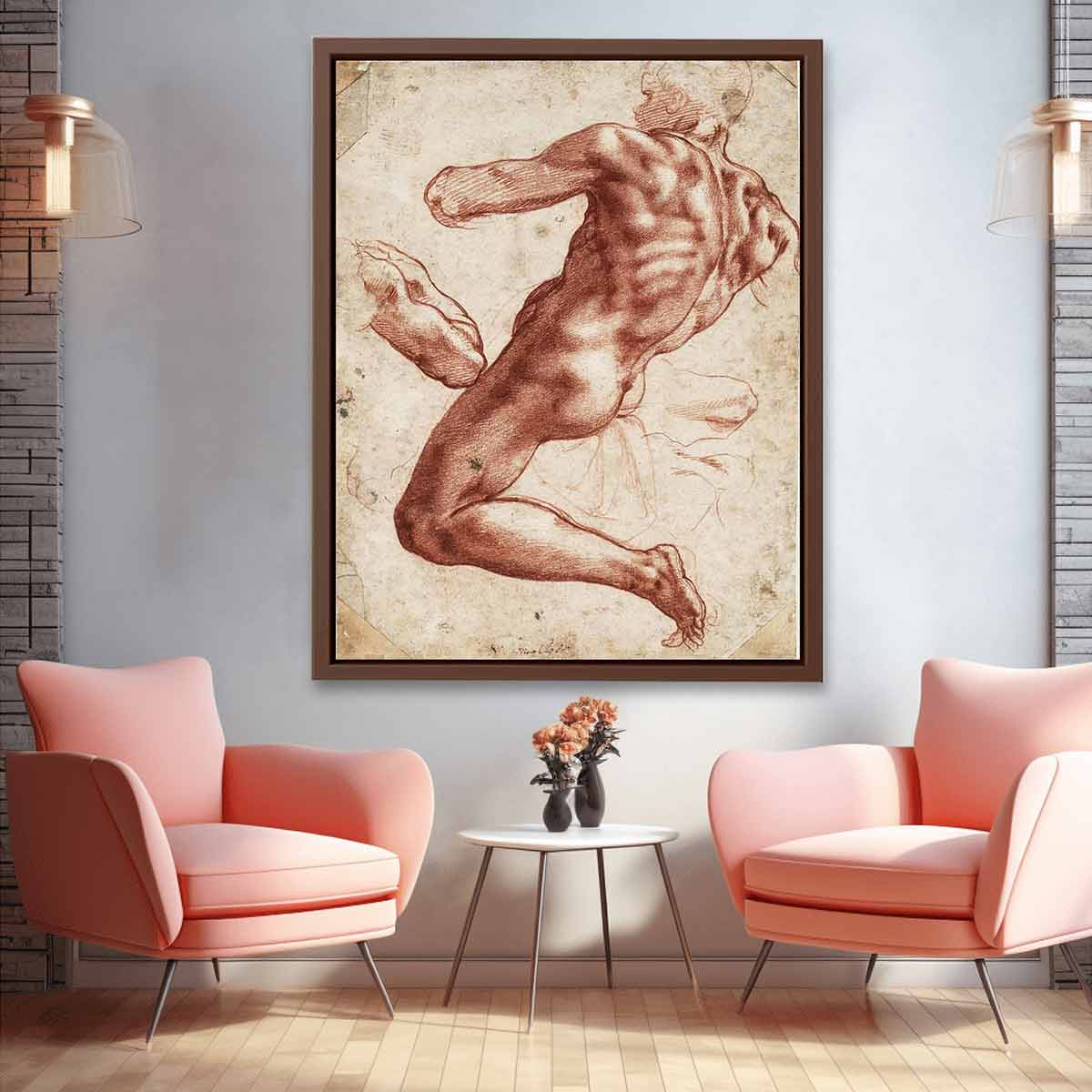 Study for an ignudo By Michelangelo Buonarroti