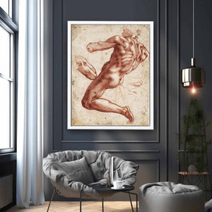 Study for an ignudo By Michelangelo Buonarroti