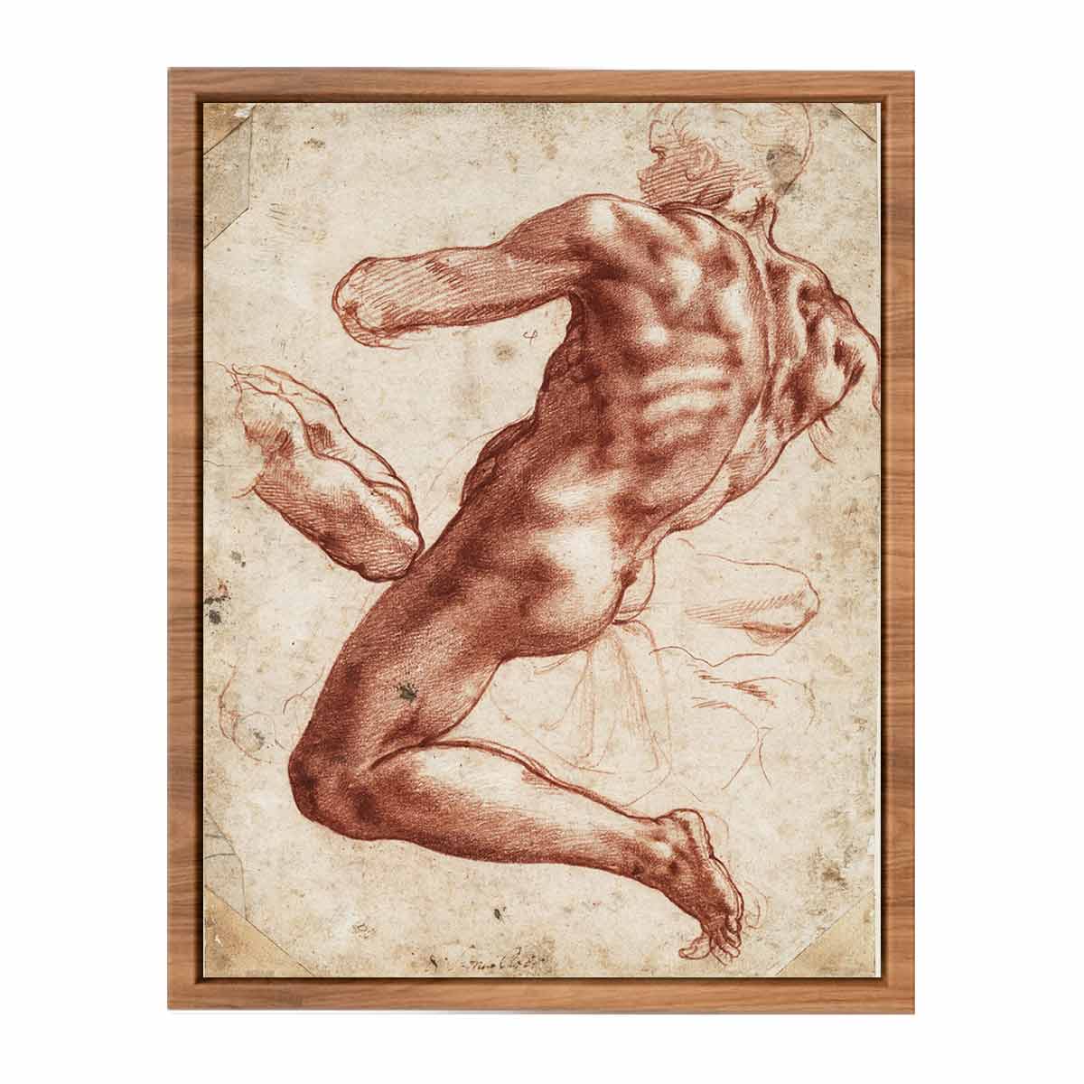 Study for an ignudo By Michelangelo Buonarroti