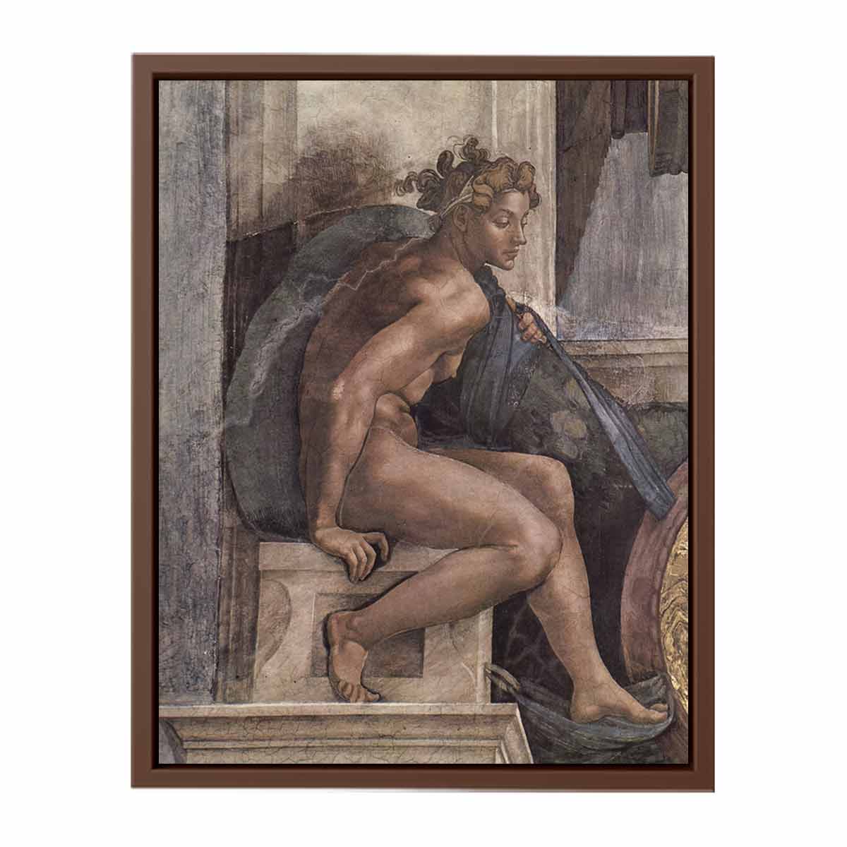 Deckenfresko zur Schöpfungsgeschichte in der Sixtinischen Kapelle, Detail: Jüngling By Michelangelo Buonarroti