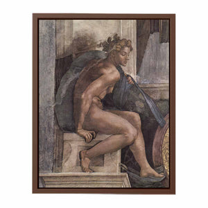 Deckenfresko zur Schöpfungsgeschichte in der Sixtinischen Kapelle, Detail: Jüngling By Michelangelo Buonarroti