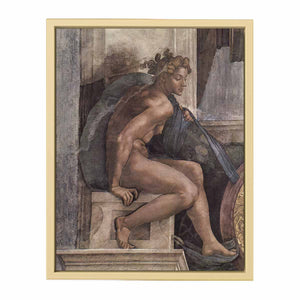 Deckenfresko zur Schöpfungsgeschichte in der Sixtinischen Kapelle, Detail: Jüngling By Michelangelo Buonarroti