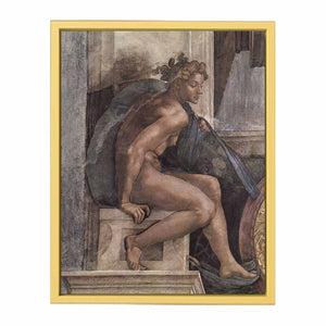 Deckenfresko zur Schöpfungsgeschichte in der Sixtinischen Kapelle, Detail: Jüngling By Michelangelo Buonarroti