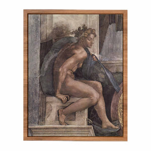 Deckenfresko zur Schöpfungsgeschichte in der Sixtinischen Kapelle, Detail: Jüngling By Michelangelo Buonarroti