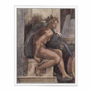 Deckenfresko zur Schöpfungsgeschichte in der Sixtinischen Kapelle, Detail: Jüngling By Michelangelo Buonarroti