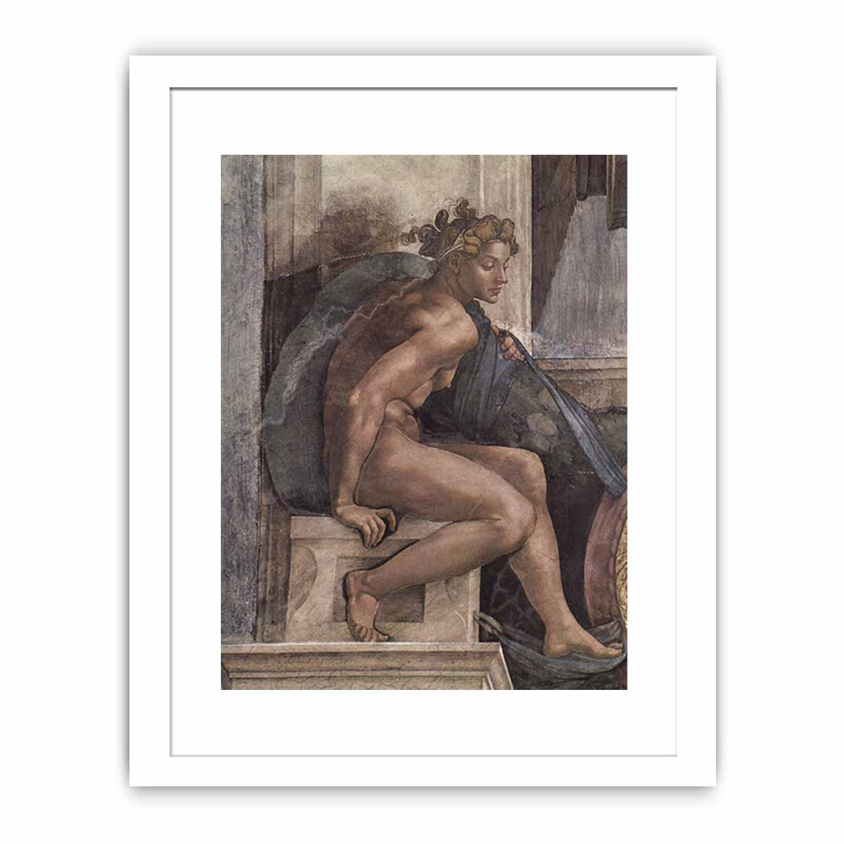 Deckenfresko zur Schöpfungsgeschichte in der Sixtinischen Kapelle, Detail: Jüngling By Michelangelo Buonarroti