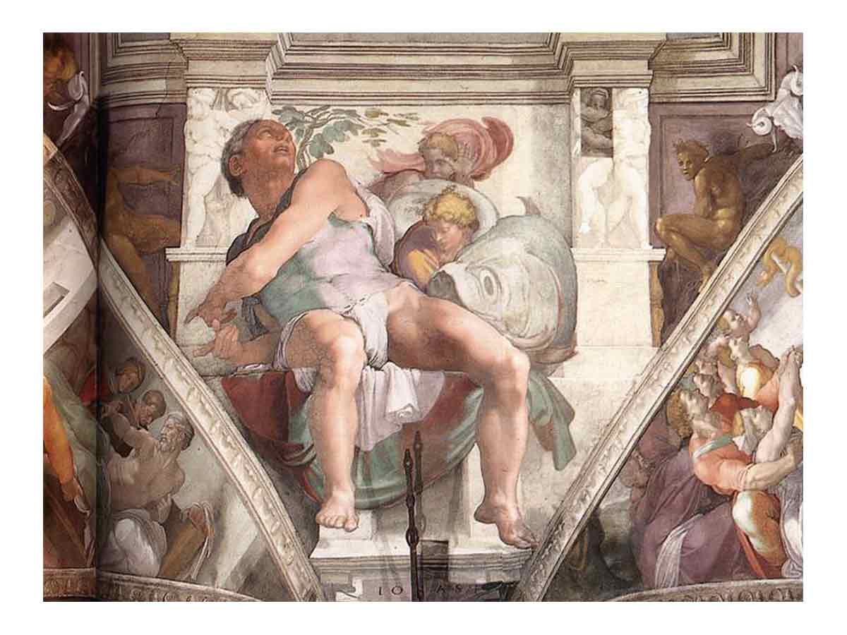 Frescoes above the altar wall 1508-12