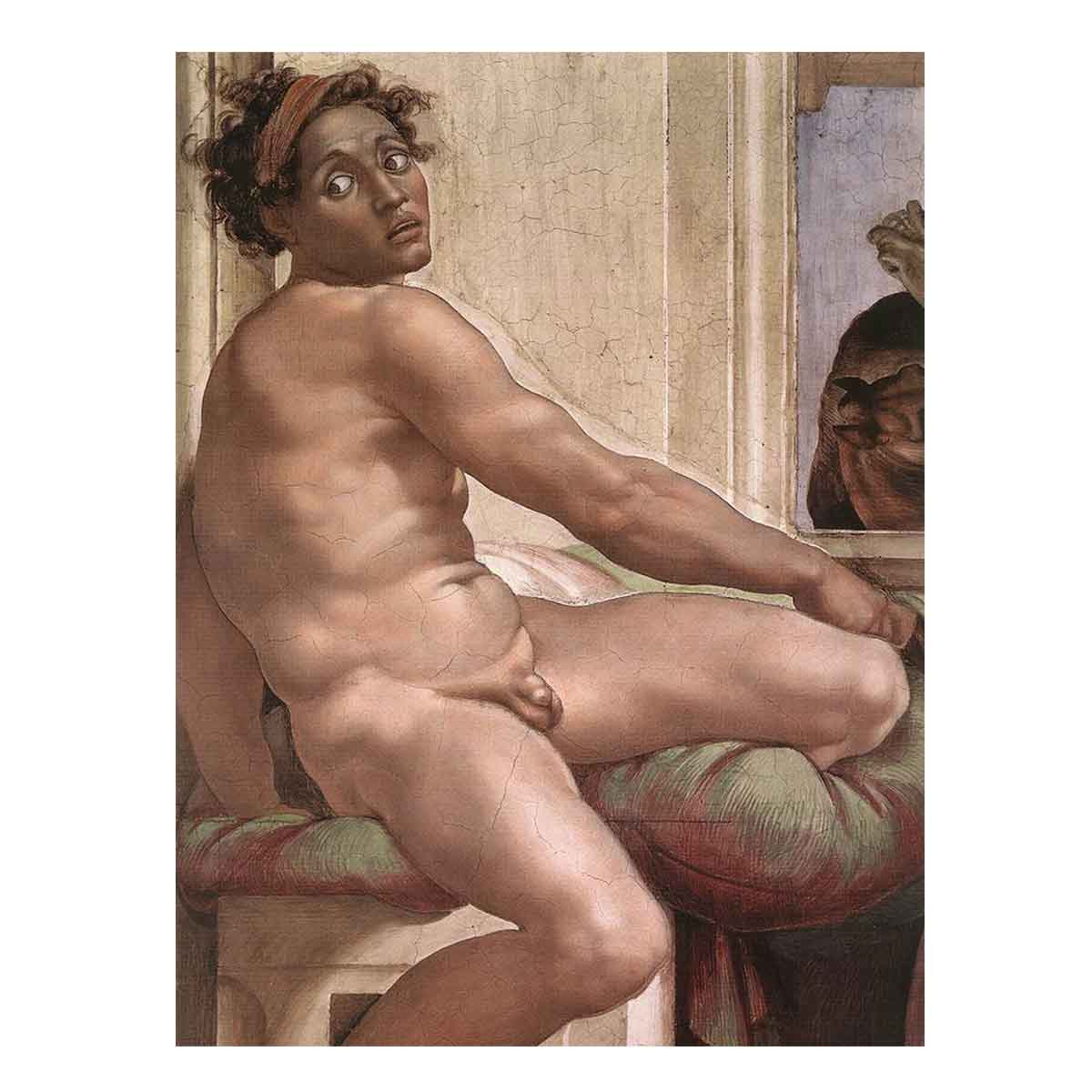 Ignudo -6 1509 By Michelangelo Buonarroti