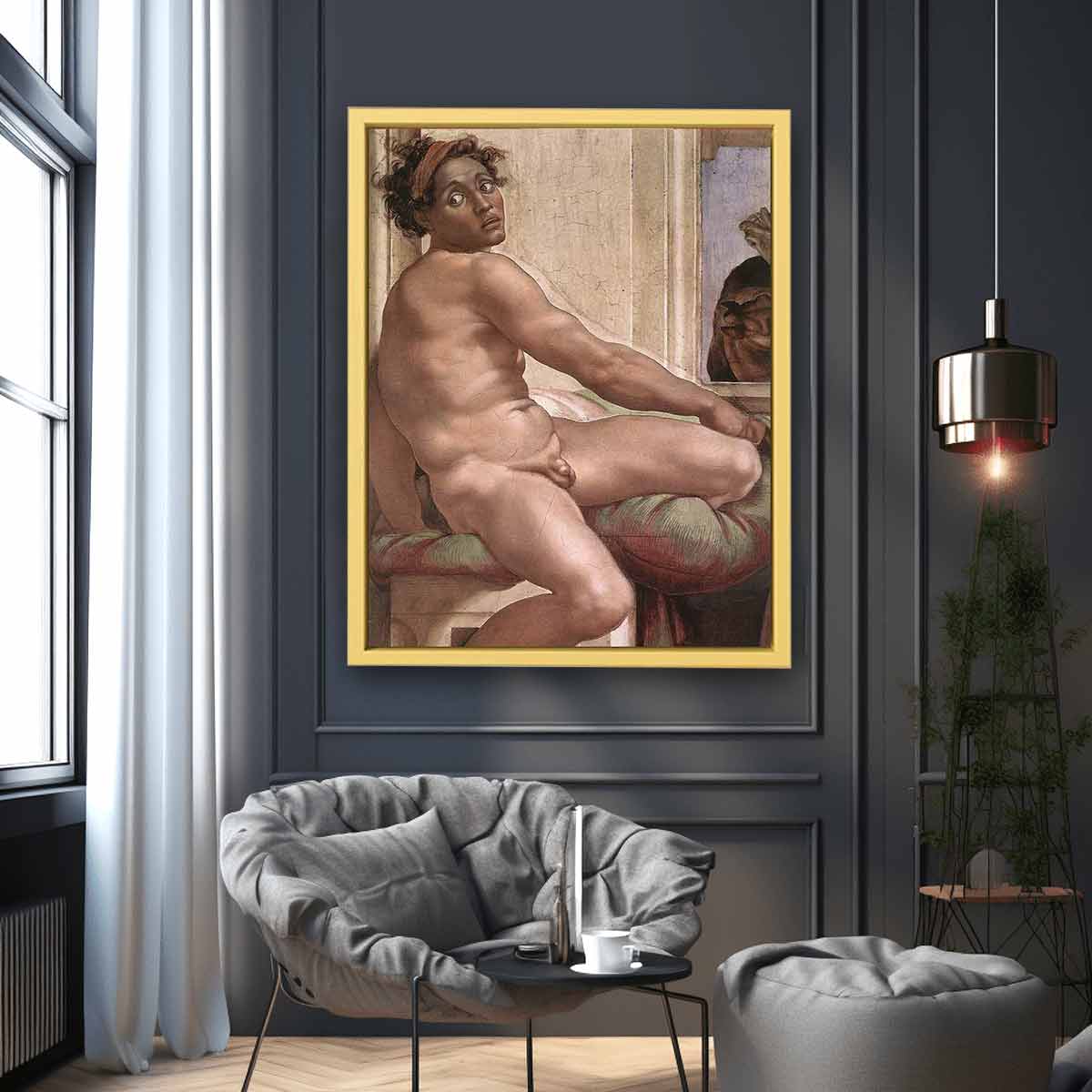 Ignudo -6 1509 By Michelangelo Buonarroti
