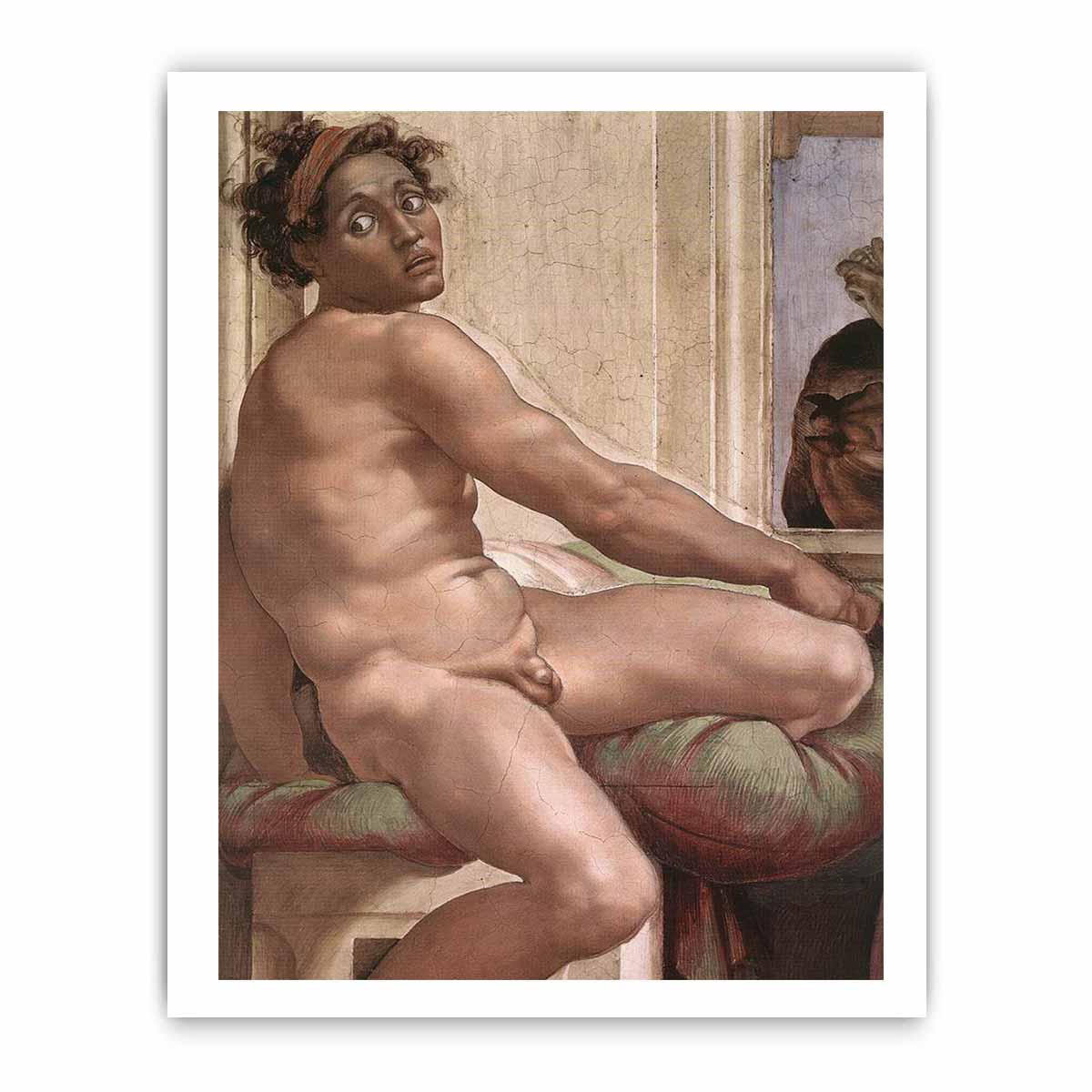 Ignudo -6 1509 By Michelangelo Buonarroti