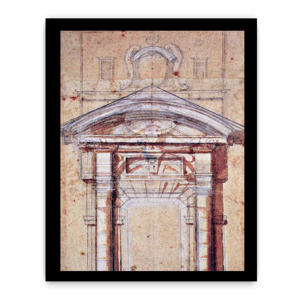 MICHELANGELO Buonarroti Study for Porta Pia