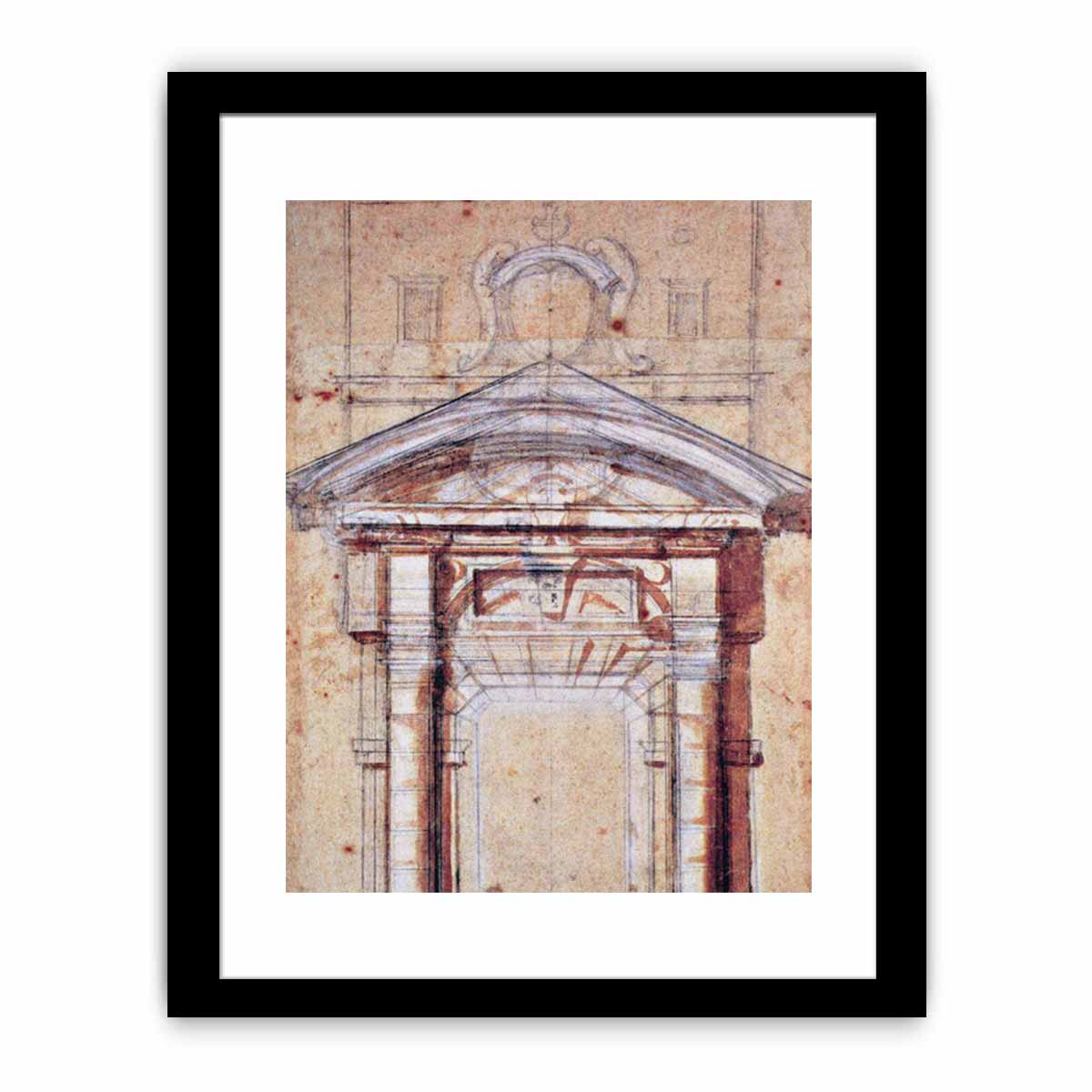 MICHELANGELO Buonarroti Study for Porta Pia