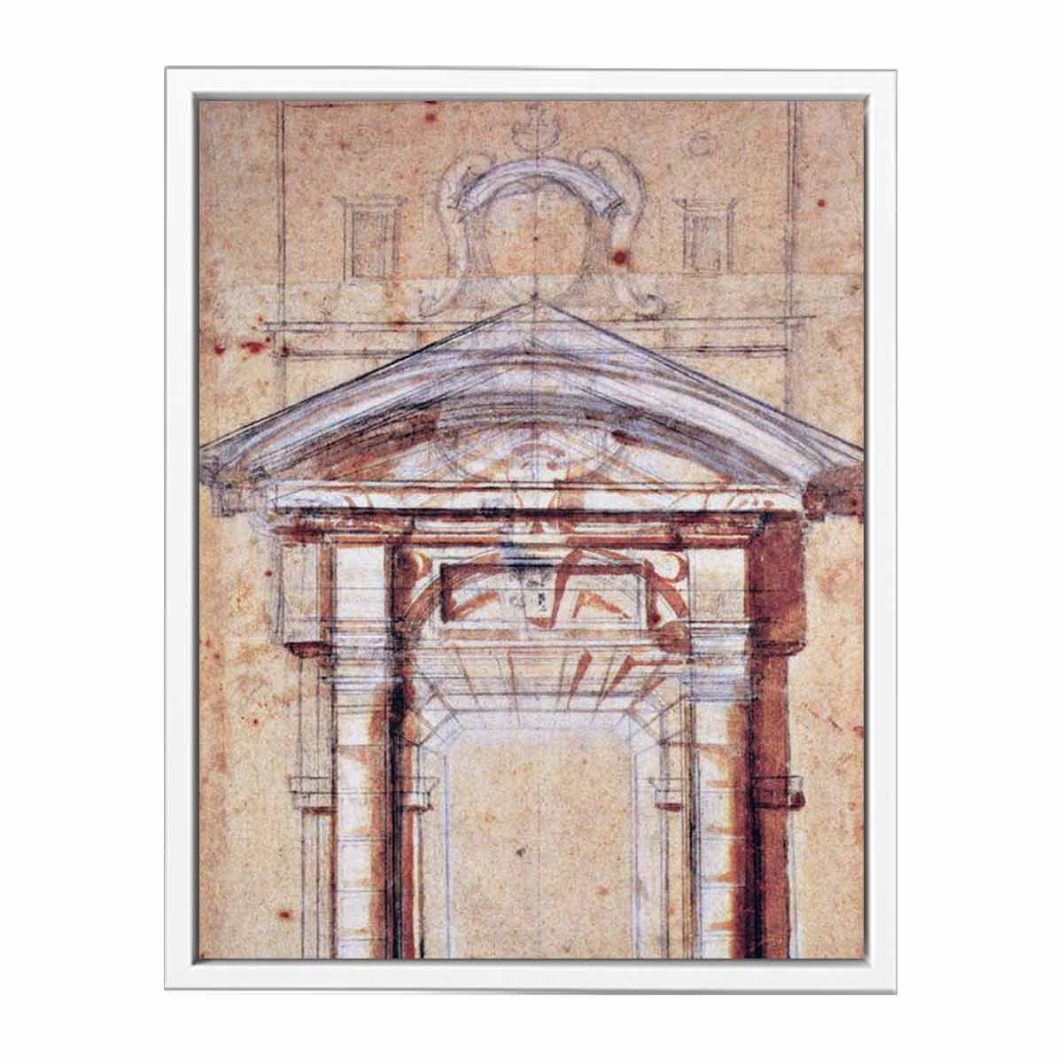 MICHELANGELO Buonarroti Study for Porta Pia