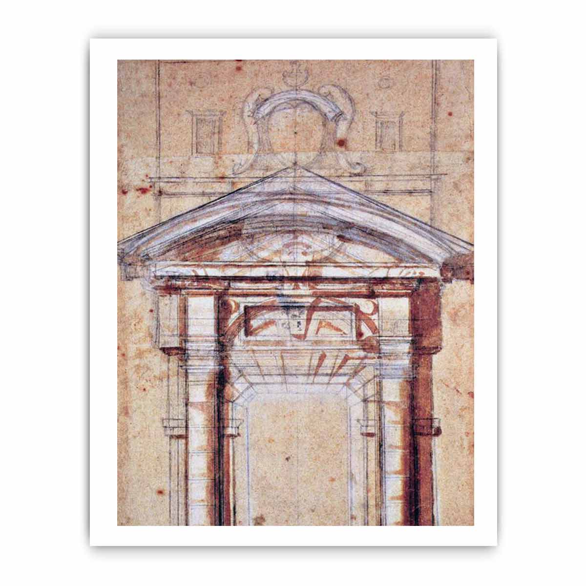 MICHELANGELO Buonarroti Study for Porta Pia