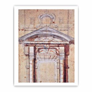 MICHELANGELO Buonarroti Study for Porta Pia