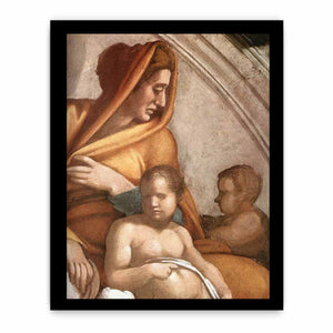Uzziah - Jotham - Ahaz (detail) By Michelangelo Buonarroti