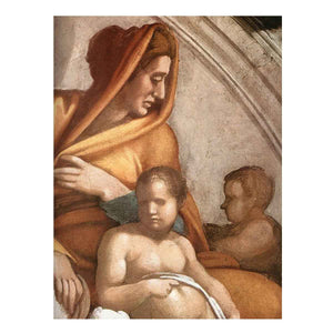 Uzziah - Jotham - Ahaz (detail) By Michelangelo Buonarroti