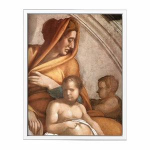 Uzziah - Jotham - Ahaz (detail) By Michelangelo Buonarroti