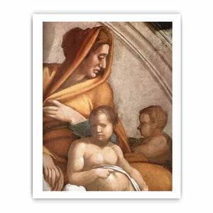 Uzziah - Jotham - Ahaz (detail) By Michelangelo Buonarroti