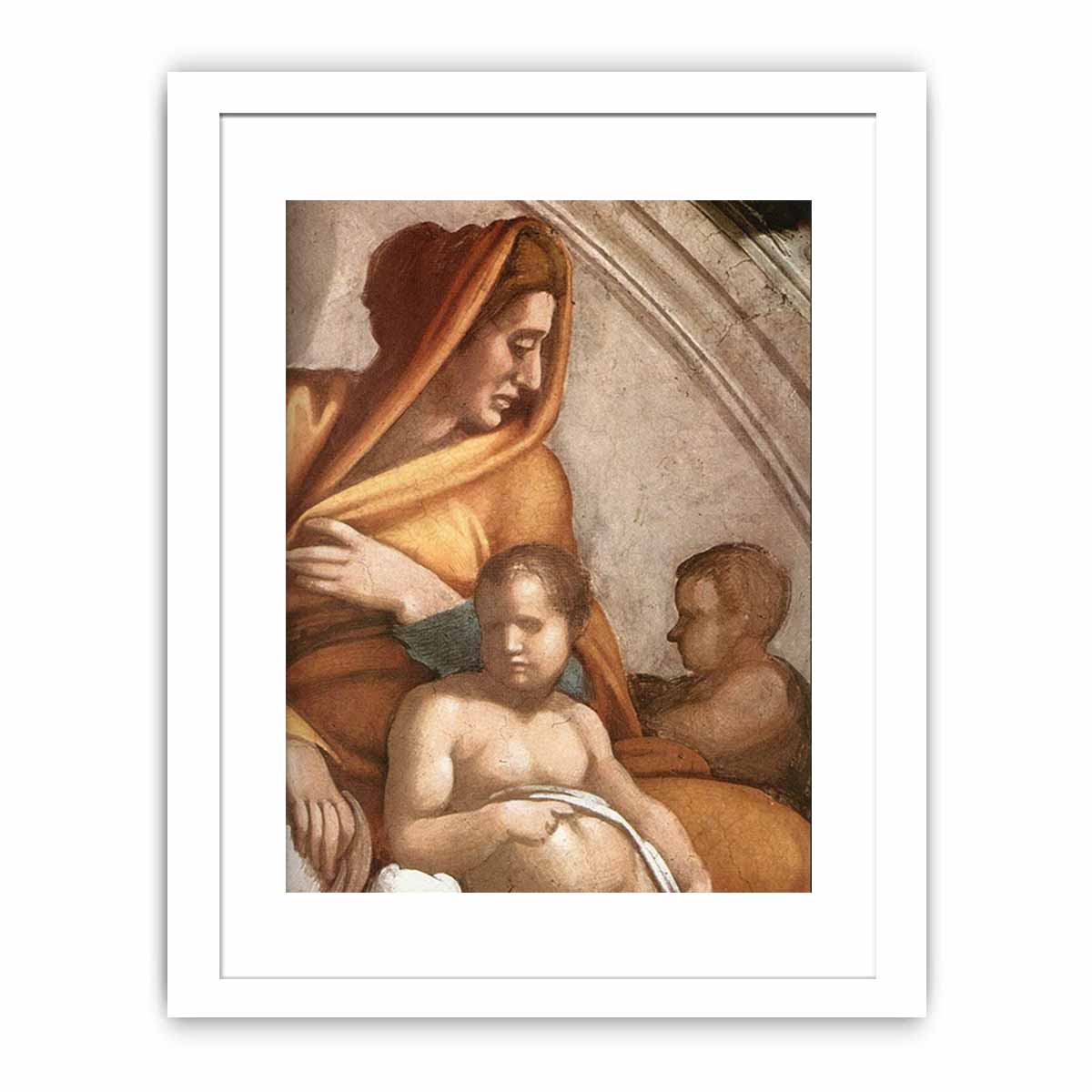 Uzziah - Jotham - Ahaz (detail) By Michelangelo Buonarroti