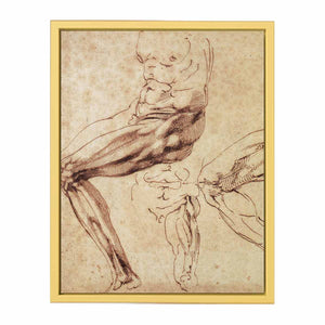 Three Studies of a Leg By Michelangelo Buonarroti