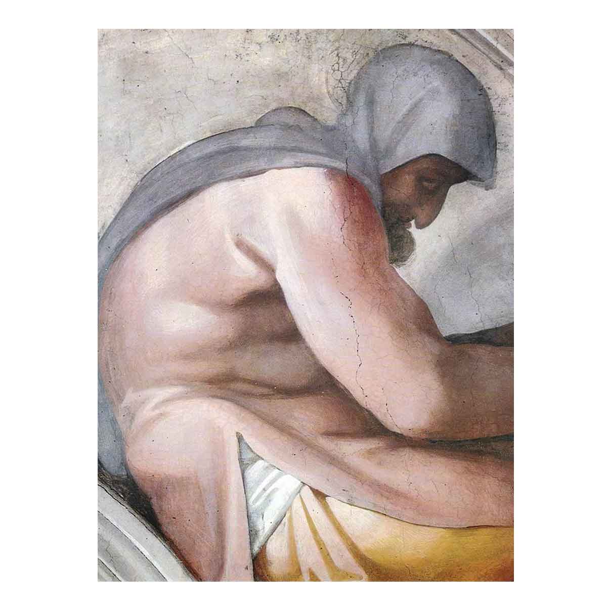 Hezekiah - Manasseh - Amon (detail) By Michelangelo Buonarroti