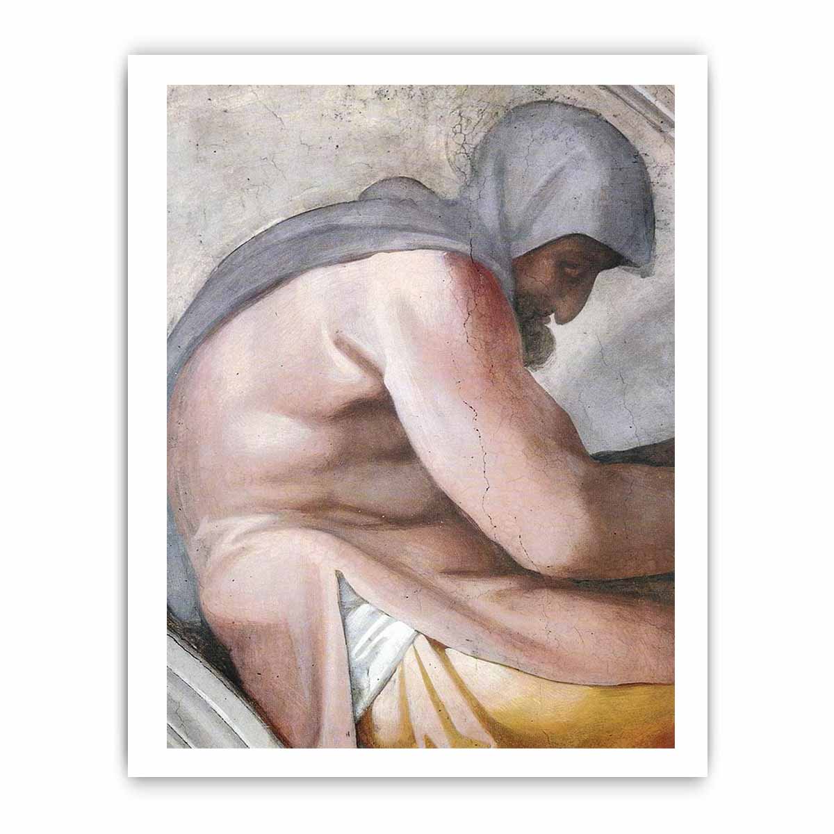 Hezekiah - Manasseh - Amon (detail) By Michelangelo Buonarroti