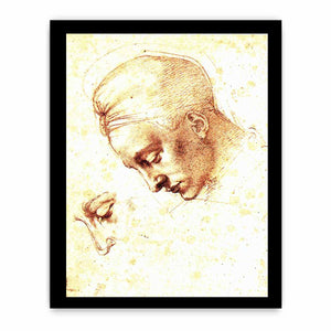 Study of a Head By Michelangelo Buonarroti