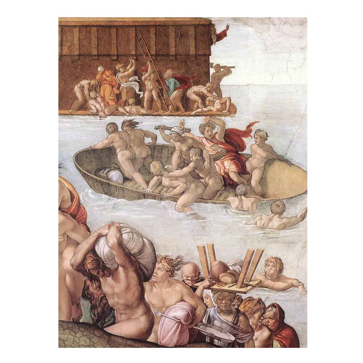 The Deluge (detail) By Michelangelo Buonarroti