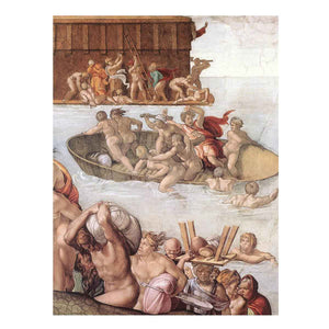 The Deluge (detail) By Michelangelo Buonarroti