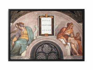 Uzziah, Ioatham und Achaz (restauriert), Lünette By Michelangelo Buonarroti