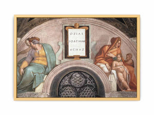Uzziah, Ioatham und Achaz (restauriert), Lünette By Michelangelo Buonarroti