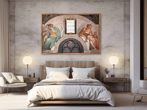 Uzziah, Ioatham und Achaz (restauriert), Lünette By Michelangelo Buonarroti