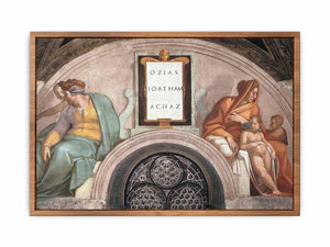 Uzziah, Ioatham und Achaz (restauriert), Lünette By Michelangelo Buonarroti